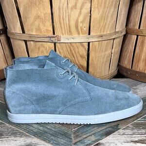 Clae Strayhorn Unlined Gray Sage Suede Mid Top Chukka Sneaker Boot Men Size 10.5
